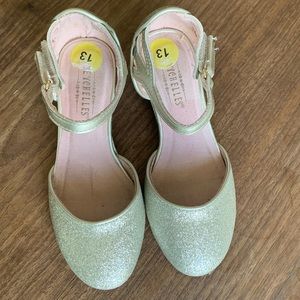 Girls gold party shoes size 13
